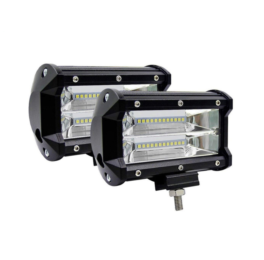 2X 5inch LED Work Driving Light Bar Flood Beam Offroad Boat Truck 12V 24V - salelink.co.nz