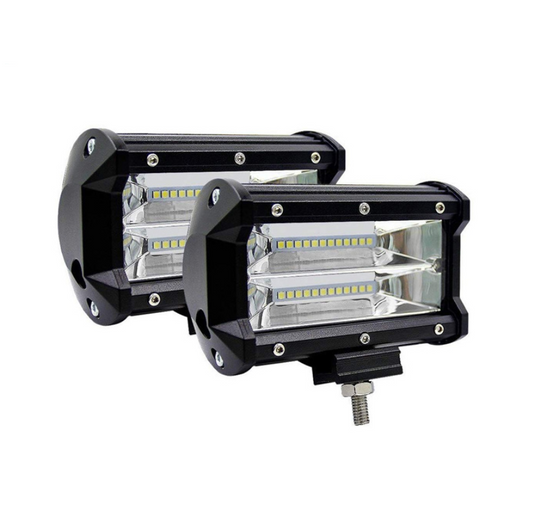 2X 5inch LED Work Driving Light Bar Flood Beam Offroad Boat Truck 12V 24V - salelink.co.nz