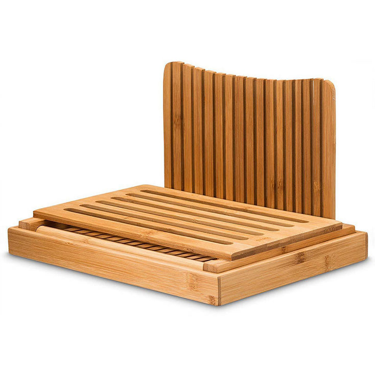 Bamboo Bread Slicer Loaf Cutting Board - salelink.co.nz