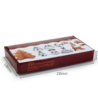 3D Christmas Cookie Biscuit Baking Molds Moulds