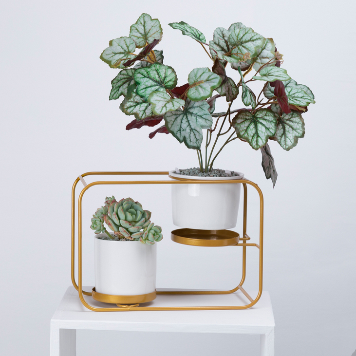 Flower Pot Ceramic Planter Rack Holder Shlef - salelink.co.nz