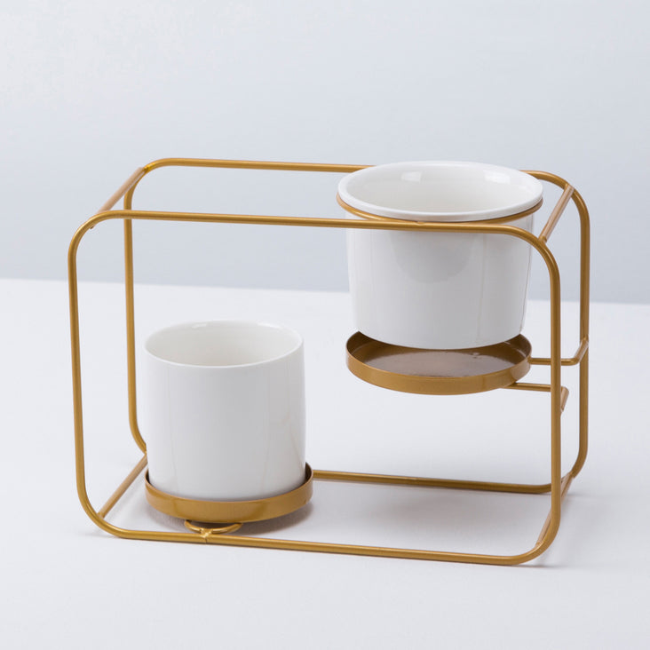 Flower Pot Ceramic Planter Rack Holder Shlef