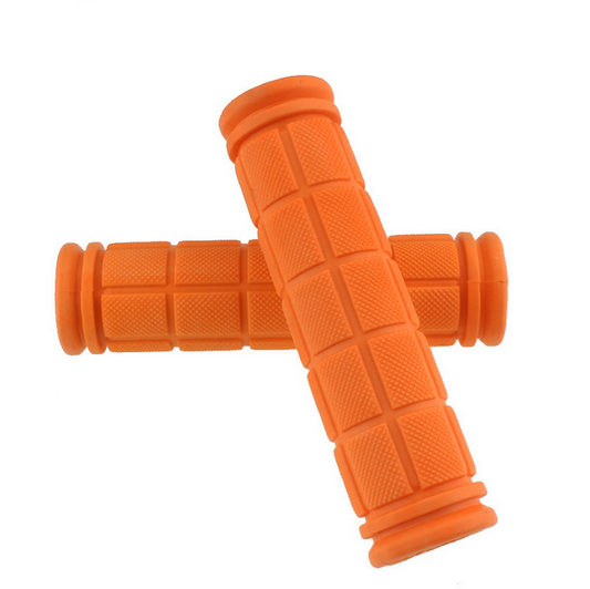 ORANGE 1Pair Non-slip Mountain Bike Cycling Bicycle Soft Durable Rubber Handlebar Grips - salelink.co.nz