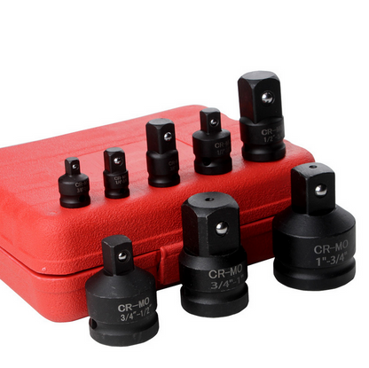 8pc Impact Socket Adaptor Set Ratchet Increaser Reducer Convertor 1/4''-1" Drive