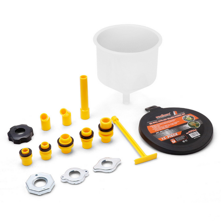 15-Piece Car Radiator Coolant Refill Funnel Kit Spill Proof Cooling System Tool - salelink.co.nz