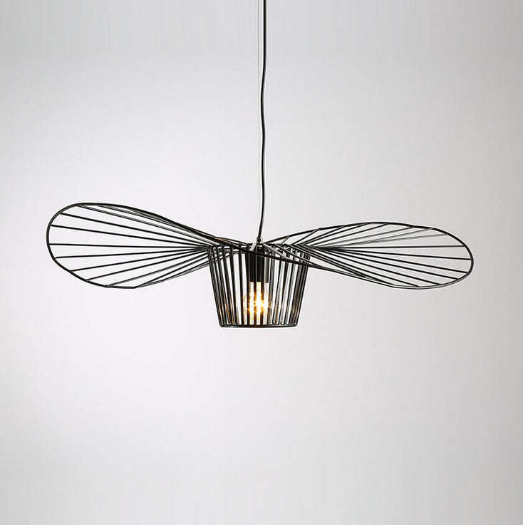 Pendant Light Black Metal Hat Shape Lamp Hanging