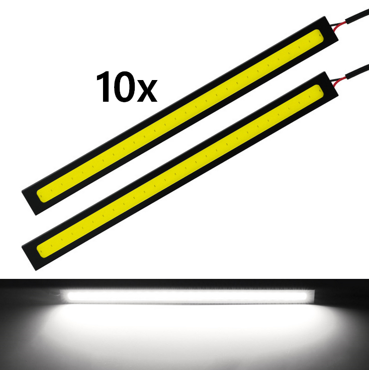 10X 12V White LED Strip Lights Bars Camping Caravan Boat Car COB - salelink.co.nz
