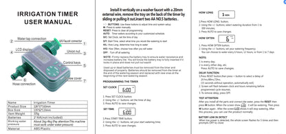 Automatic Water Timer Irrigation Controller Digital Watering Tap Timer Garden