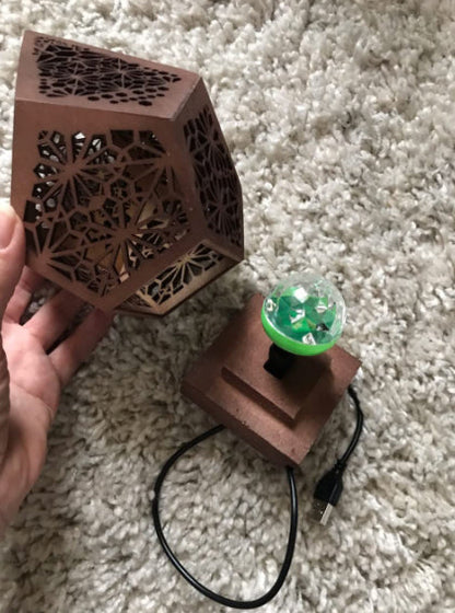 Hollow Desk Table Lamp Night Light - salelink.co.nz