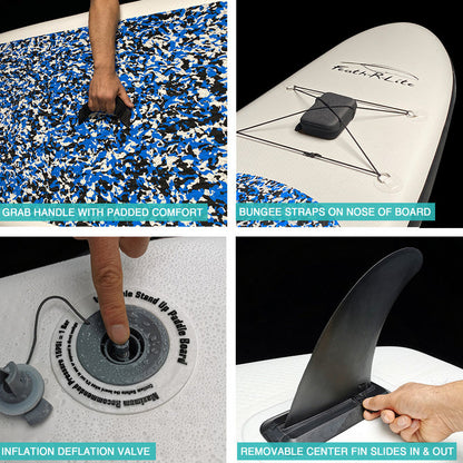 10ft' Inflatable Stand Up Paddle Board Surfboard SUP