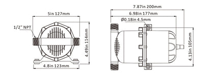 SEAFLO Boat Water Accumulator Tank Marine RV Pressurized Tank Water Pump 0.75L