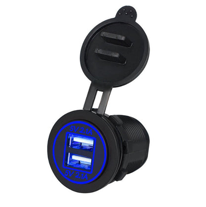 5V 4.2A Dual 2USB Charger Socket Adapter Power Outlet for 12V 24V Car - salelink.co.nz