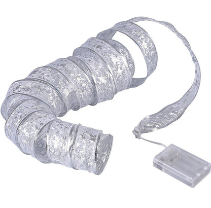 5M LED Christmas Tree Ribbon Bow Xmas Light