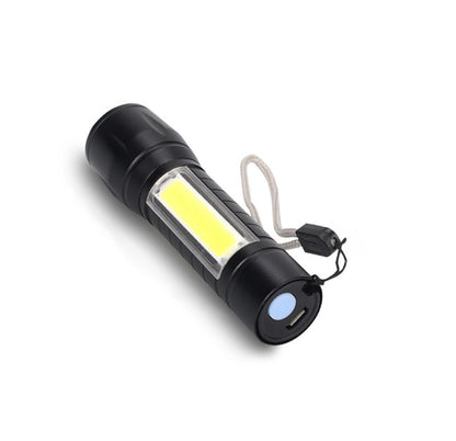 COB LED Mini Flashlight Torch Zoom - salelink.co.nz