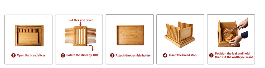 Bamboo Bread Slicer Loaf Cutting Board - salelink.co.nz