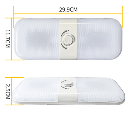 12V-24V 120LED Interior Ceiling Light Dimmable Caravan RV Camper