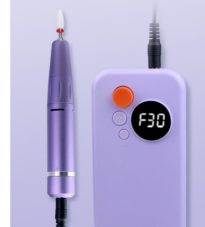 Rechargeable Electric Nail File Kit Purple - salelink.co.nz