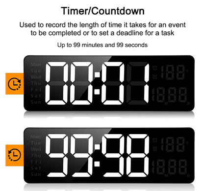 38.7cm Digital Wall Clock