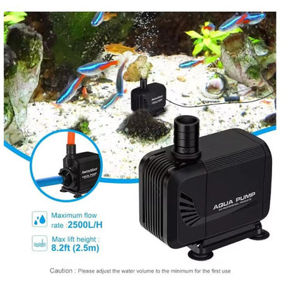 2500L/H Water Pump Fountain Fish Tank Pond Aquarium Pump