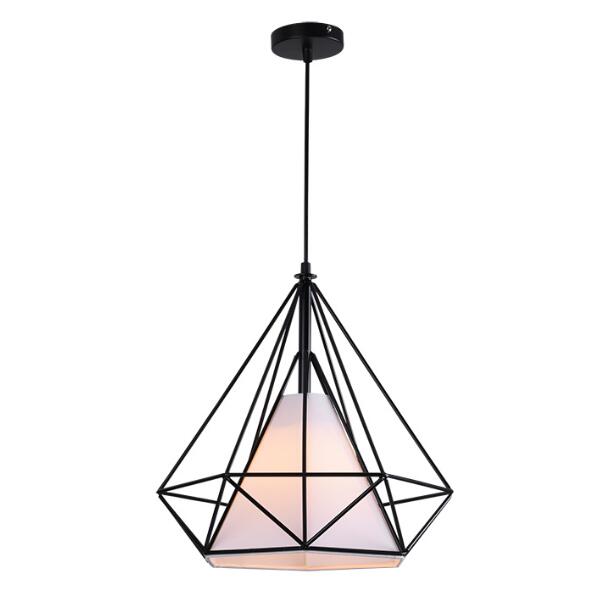 Pendant Hanging Light Lampshade Metal Diamond Black - salelink.co.nz