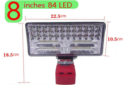 8 Inch LED Work Light Fits Milwaukee 18V Battery
