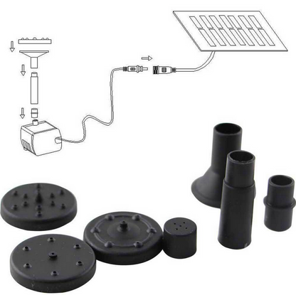 Solar Power Fountain Garden Pond Water Pump - salelink.co.nz