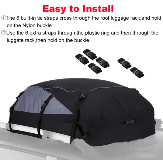 160x110x45CM Soft-Shell Vehicle Rooftop Cargo Carrier Bag