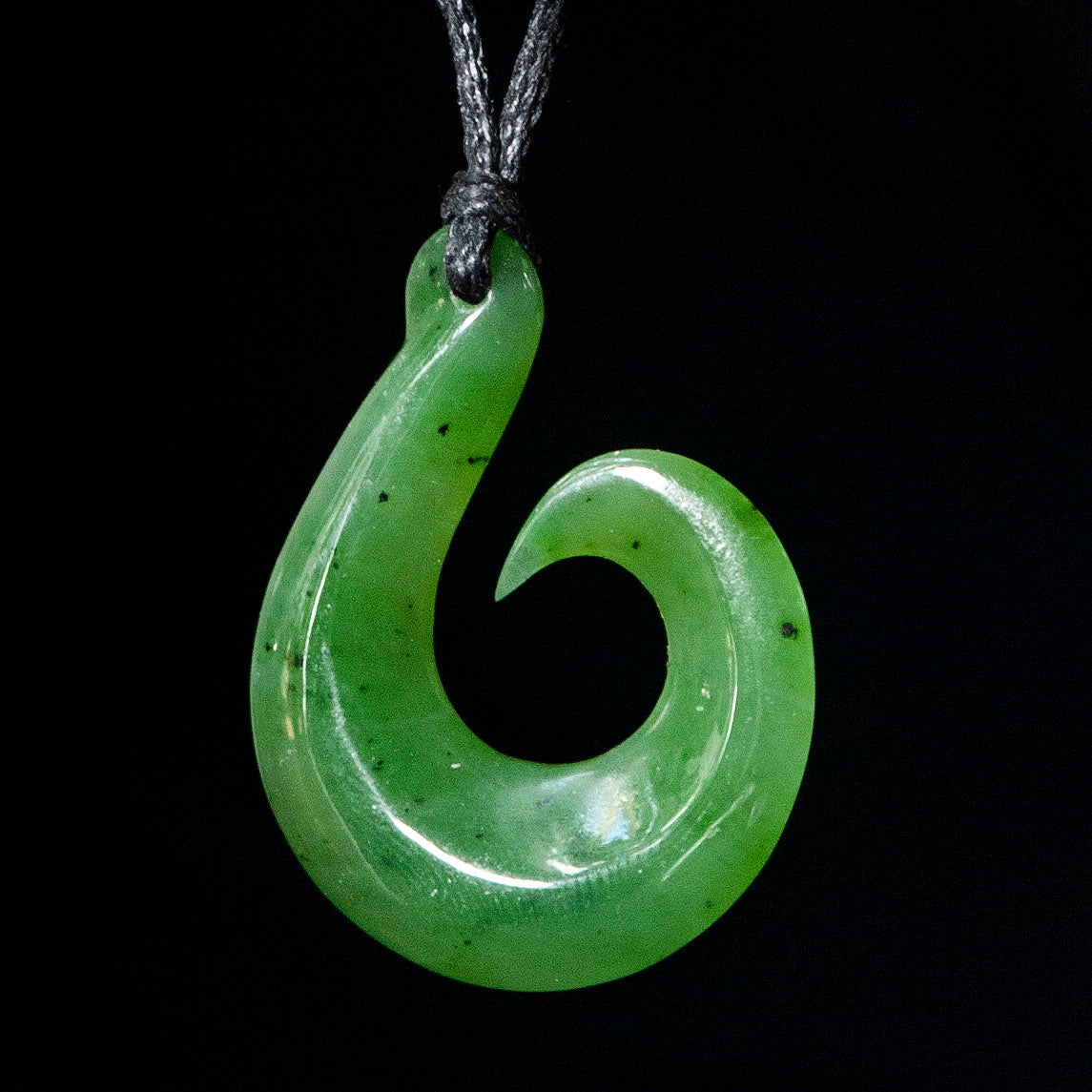Medium Hei Matau handcrafted jade pendant