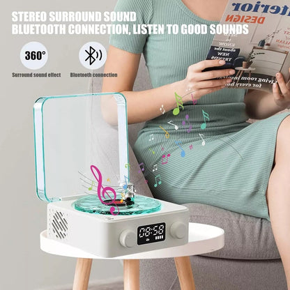 Vintage Record Player with Wireless Speaker