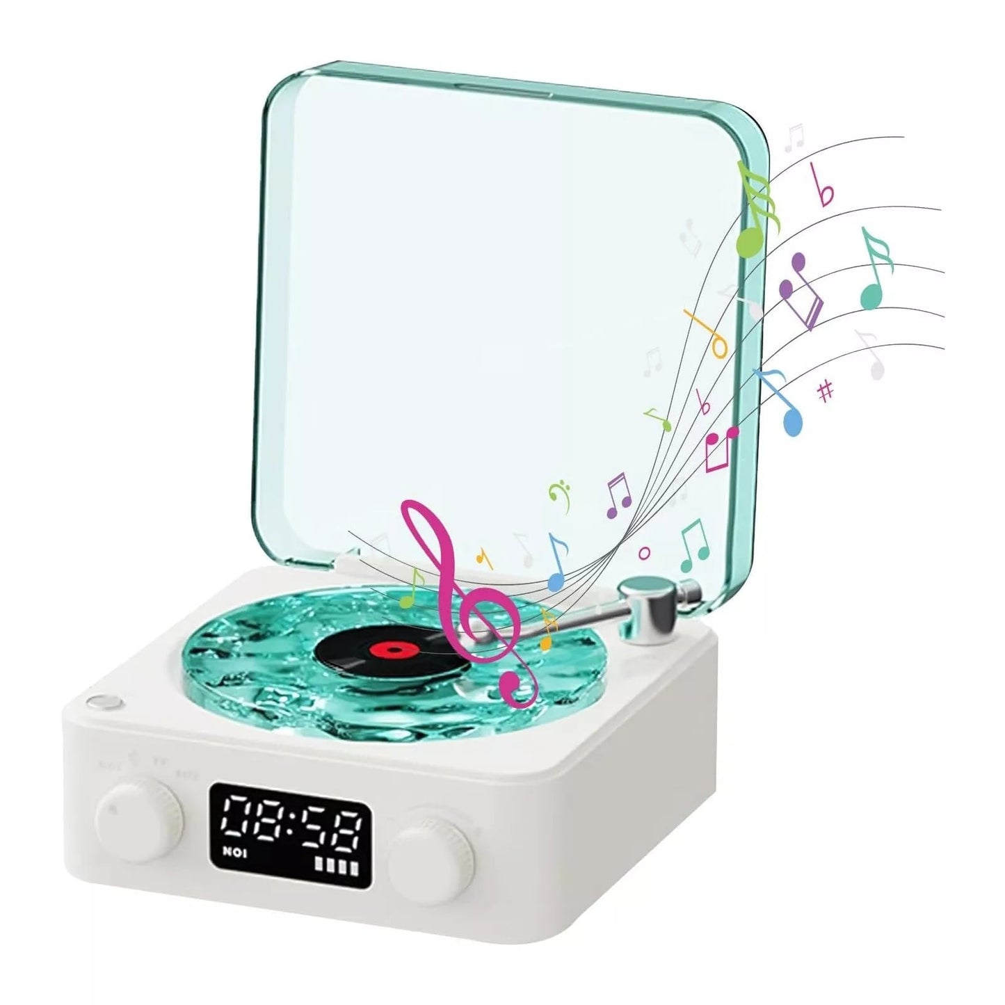 Vintage Record Player with Wireless Speaker