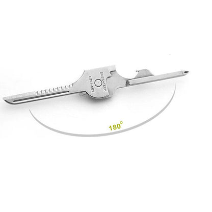 6 in 1 Multi Function Stainless Steel Utility Key Tool Knife Screwdeiver
