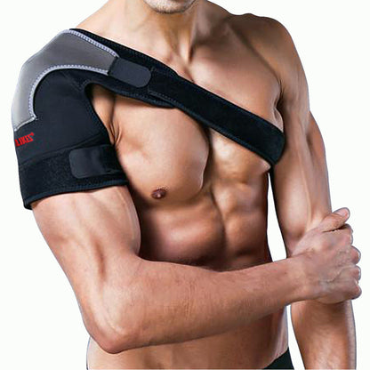 Right Shoulder Adjustable Support Brace Compression Strap Heat Patch Protection Sports