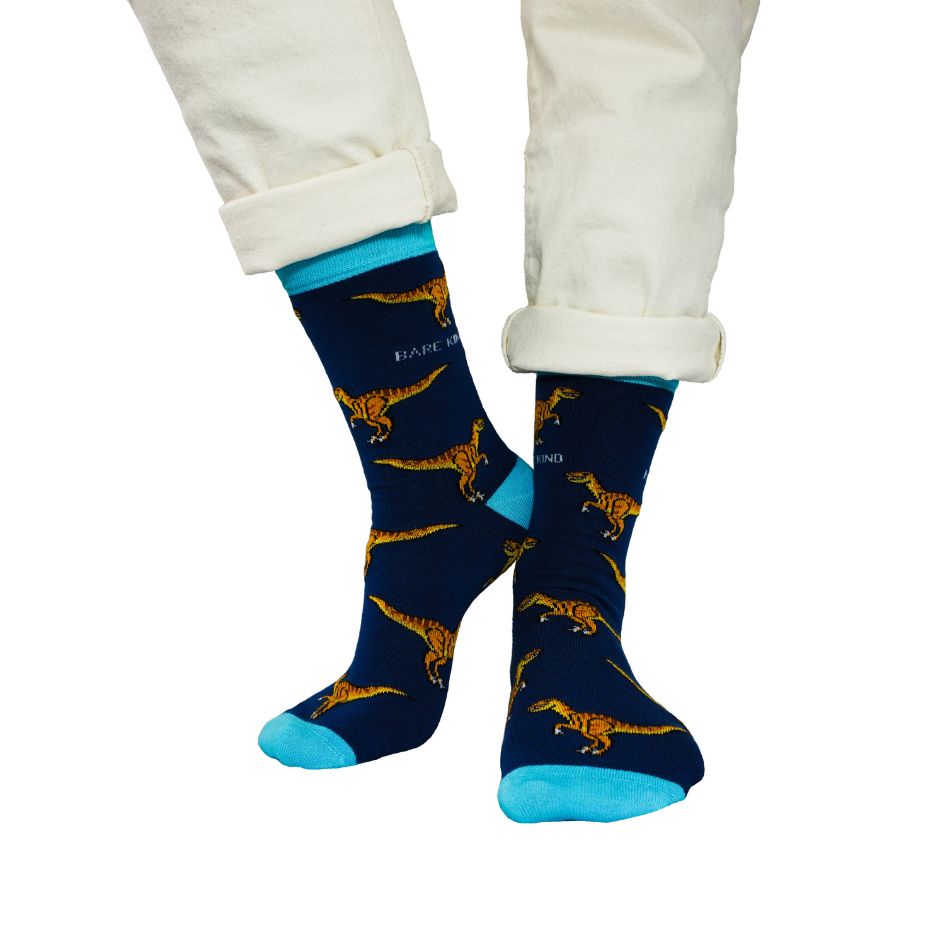 Save the Velociraptors Bamboo Socks