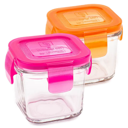Wean Green Glass Wean Cube 2 Pack - RASPBERRY & CARROT - Babyonline
