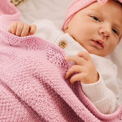 Heirloom Blanket | Scalloped Edge - Rose Quartz
