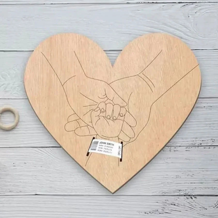 Personalised Wooden Baby Name Keepsake – Newborn Photo Prop & Nursery Plaque