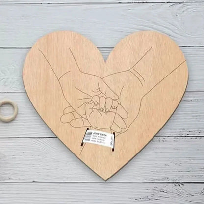 Personalised Wooden Baby Name Keepsake – Newborn Photo Prop & Nursery Plaque