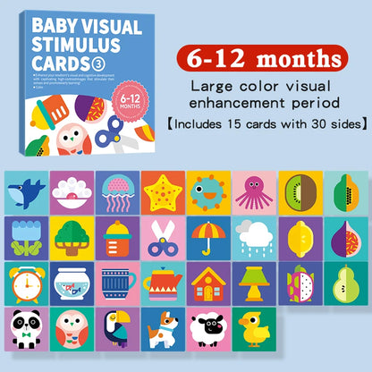 Montessori High Contrast Vision Cards – Black & White Baby Learning Cards