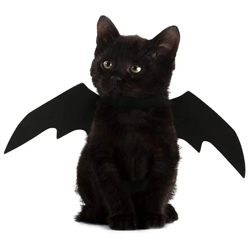 Halloween Bat Wings Pet Costume – Adjustable Cat & Dog Dress-Up Harness