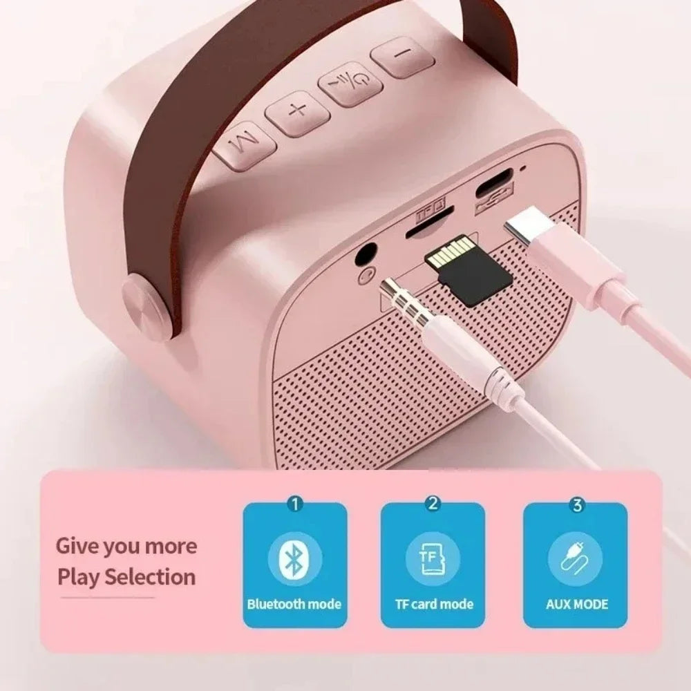 Portable Karaoke Machine with Wireless Microphones – Bluetooth Speaker & Home KTV System