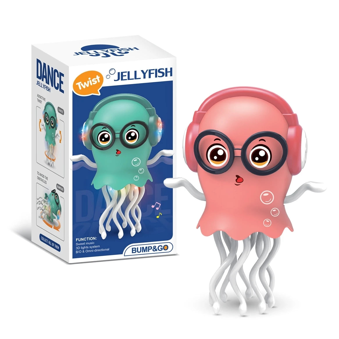 Dancing Jellyfish Crawling Toy – Musical LED Interactive Baby Toy