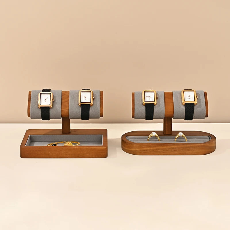 Wooden T-Shaped Watch & Bracelet Display Stand – Jewellery Storage Holder