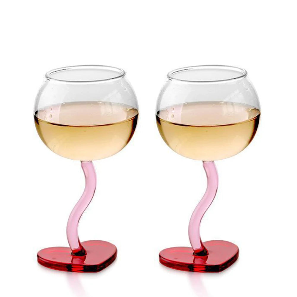 Heart-Shaped Wine Glass