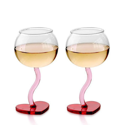 Heart-Shaped Wine Glass
