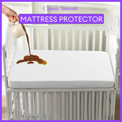 Waterproof Crib Mattress Protector – Soft, Washable Baby Bed Cover