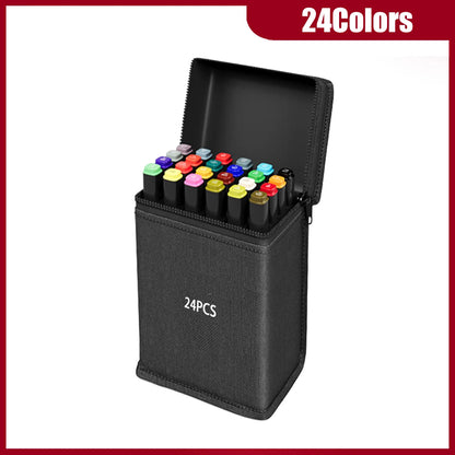 Dual Tip Alcohol Markers – Permanent Art & Illustration Marker Set (24–262 Colours)