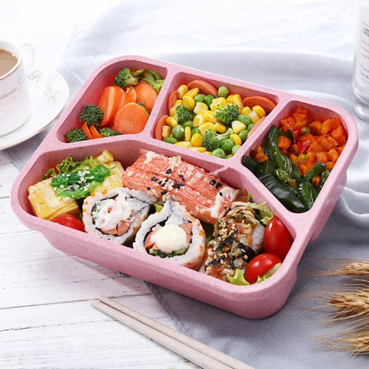 4-Compartment Bento Lunch Box – Leak-Resistant Microwave & Dishwasher Safe Meal Container