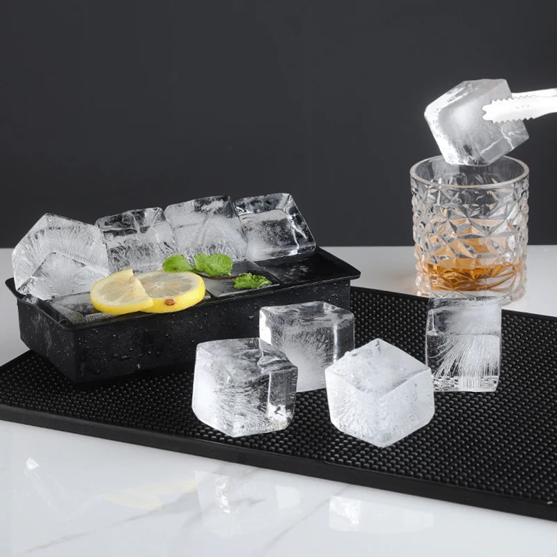 Large Silicone Ice Cube Tray – 4, 6, 8 or 15 Grid Jumbo Ice Mould