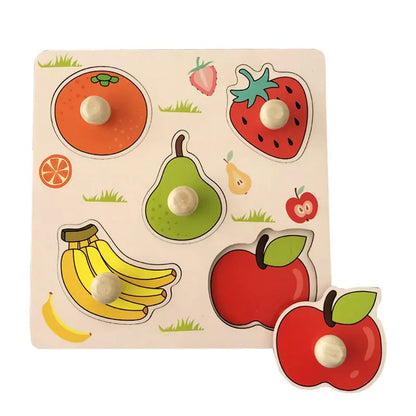 Montessori Wooden Animal Puzzle Board – Educational Learning Toy (1–3 Years)