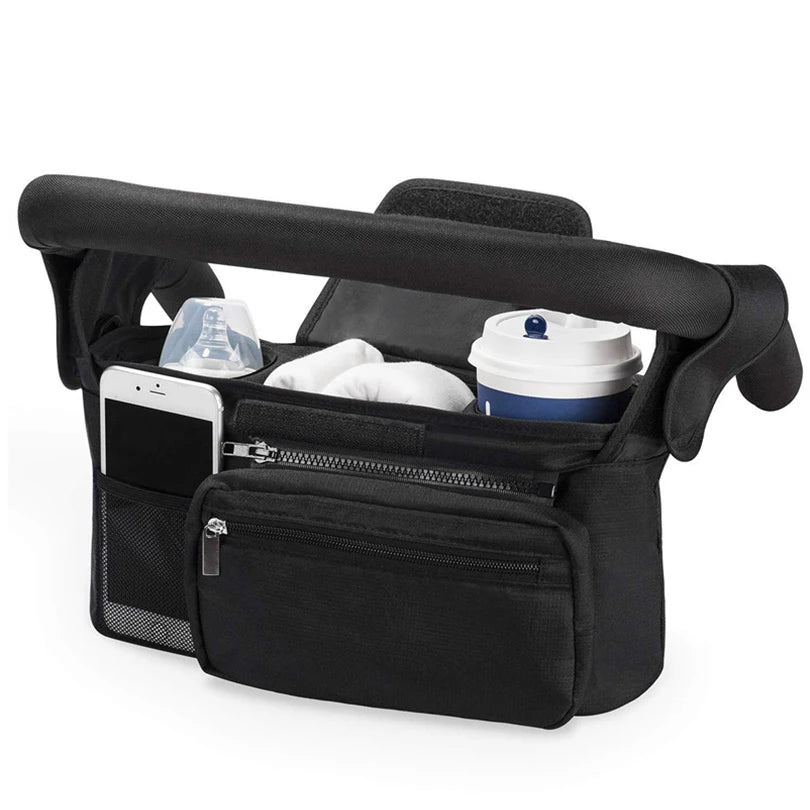 Universal Stroller Organiser Bag – Insulated Cup Holders & Storage